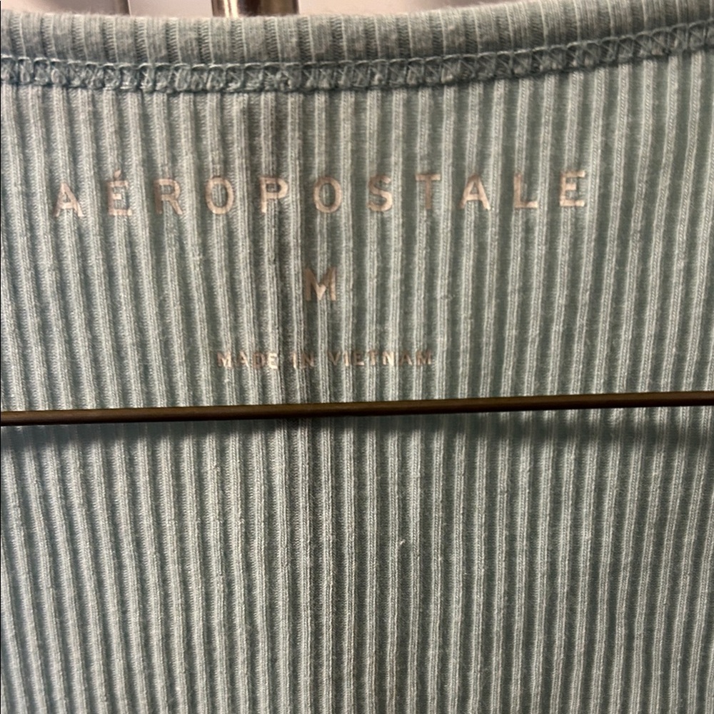 Aeropostale Light Blue Ribbed Tank Top - Picture 2 of 6